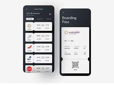 Flight Booking App app app design app ui app ui ux appui boarding pass booking flight flight app flight booking flight search mobile ui ticket travel travel app ui uidesign uiux uiuxdesign ux