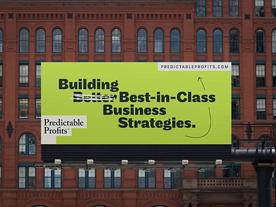 Predictable Profits Billboard – Rebrand billboard billboard design brand identity brand identity design branding focus lab identity logo logo design logotype visual identity