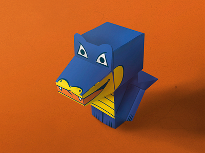 Hostgator paper toy brazil braziliandesigner design graphic design hostgator mascot paper art paper craft paper toy snappy