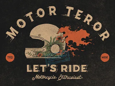 Let's Ride apparel design design digitalillustration handdrawn helmet helmet design illustration illustrator motor motorbike motorcycle motorcycle art summer summertime tshirt design vintage vintage design