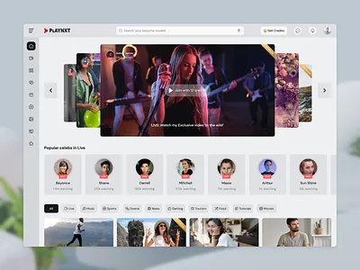 Playnxt - Online video sharing and social media platform broadcast broadcasting facebook live instagram live live live broadcasting models online share play next playnxt social media social media platform ui user experience user interface video video platform video play video sharing youtube