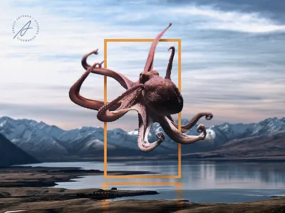 Octopus animal animals art concept creative design graphicdesign idea illustration inspiration landscape octopus photomanipulation photoshop poster trend