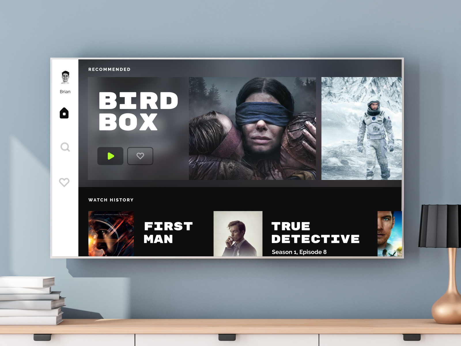 Example of TV app