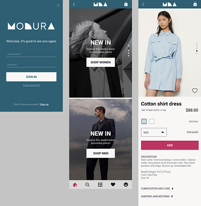 Modura mobile App app branding design icon logo logodesign minimal typography ui ux