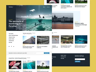 Travel blog design blog blog design travel ui