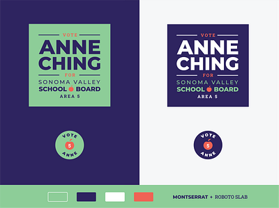 School Board Campaign Logo brand branding clean design flat local logo logotype political type typeface