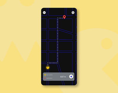 Daily UI 020/Location Tracker app daily 100 challenge dailyui design figma location map pacman ui ux