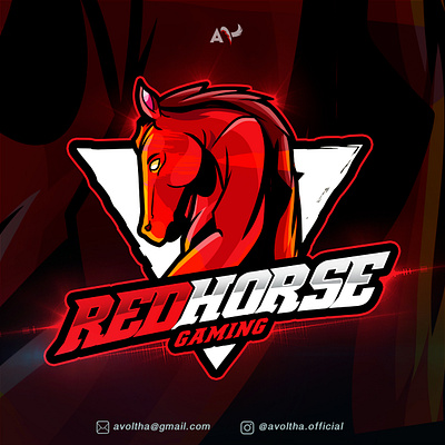 Red Horse Gaming Esports Logo By Avoltha avoltha bestlogo bronco cartoonlogo characterillustration colt esportslogo filly graphicdesign horse illustration logodesigner logodesigns logoinspiration logos mare mascotlogo mustang stallion thedesigntalks