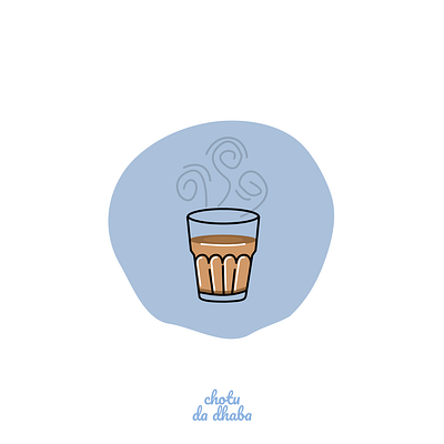 Positivi-TEA blue branding design food food and drink food illustration hot icon illustration minimal positivity tea tea cup vector