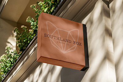 Southland Fox Logo Signage brand brand identity branding branding agency branding concept branding design commercial design graphic design identity logo logo design minimal minimalist logo paper sign signage stationery storefront