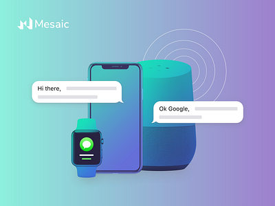 Messaging platform | Mockup chat design gradient messaging mockup redesign