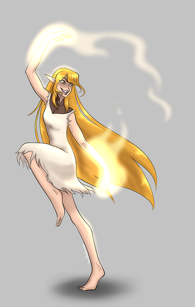 Fire Elf character concept character design elf fantasy fire illustration illustration art illustration digital
