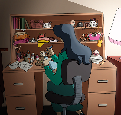 Dollmaker's Desk dolls illustration illustration art illustration digital