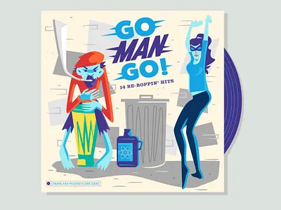 Go Man Go beatnik bop jazz record cover vinyl record