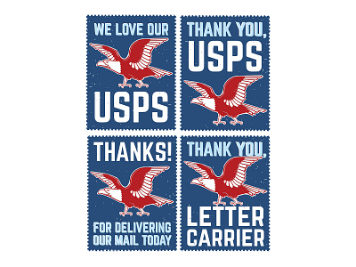 Thank You USPS eagle stamp usps