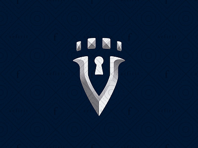 Security Fort Logo branding castle crown for sale fort fortification fortress insurance key keyhole letter locksmith logo security shield strong stronghold surveillance tower vvv