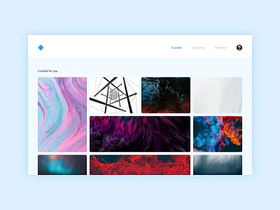 Daily UI #091 - Curated for You app colorful curated interface interface design minimalist ui ui ux ui design uiux ux ux ui ux design uxdesign wallpaper web web interface webapp webdesign website