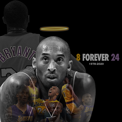 8 Forever artist basketball basketball player design kobe bryant layers photoshop tribute