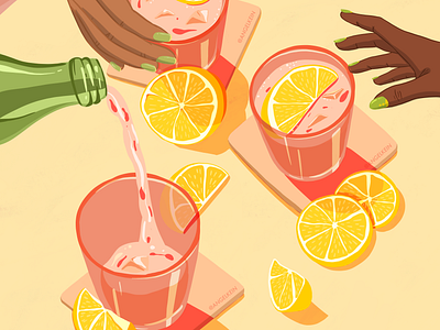 Lemons design digitalart editorial illustration food foodie hospitality illustration menu procreate restaurant travel