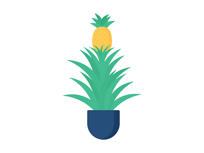 Day 233 - 366 Days of Illustration Challenge - MintSwift ananas digital illustration flat design flat illustration flatdesign flower fruit illustration illustrations illustrator mintswift pineapple pineapple plant plant pot tropical tropical leaves vector vector art vector illustration