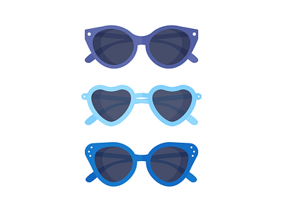 Day 235 - 366 Days of Illustration Challenge - MintSwift accessories blue collection digital illustration fashion fashion illustration flat design flat illustration flatdesign heart shaped illustration illustrations illustrator mintswift round sunglasses set summer sunglasses vector art vector illustration