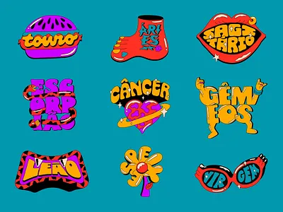 Signs! astrology lettering signs type typography