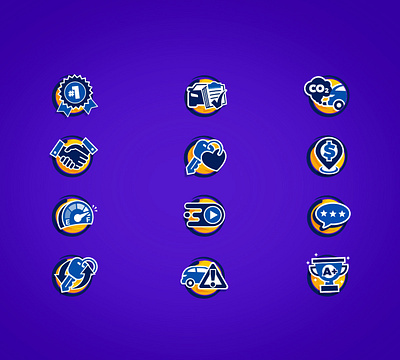 Auto Dealership Icon Set automotive dealership design icon set illustrator vector