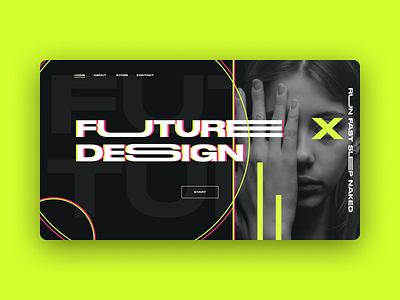 Future Design Brutalist black branding brutalism brutalist brutalist design figma green hero hero image madewithfigma photography pink ui ui design web web design webdesign website