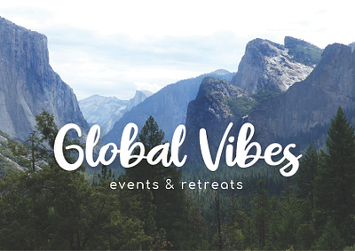 Global Vibes | events and retreats - logo design branding design logo