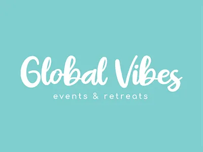 Global Vibes | events & retreats - logo design branding design logo ui