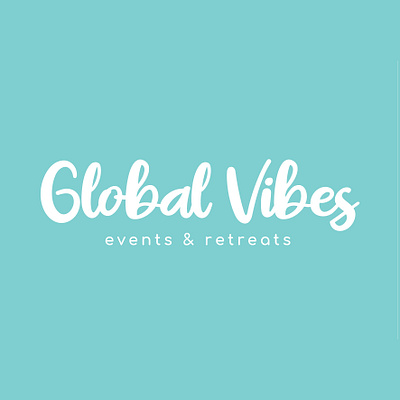 Global Vibes | events & retreats - logo design branding design logo ui