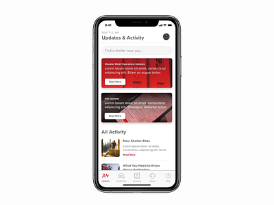 Red Cross Mobile App 2020 android animation covid covid 19 dashboard figma hi res ios native newsfeed progressive web app prototype ui ux