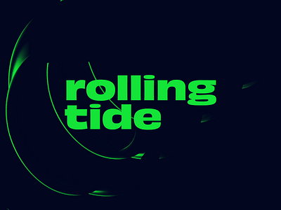 Rolling Tide abstract animation animation 2d cinema 4d cinema4d circular dark digital lettering lighting lighting effects loop loop animation looping minimal render roll type typography