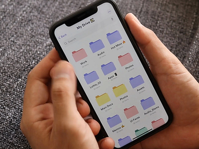 Delete Folder Interaction animation app cloud drive files flutter folders icloud interaction ios iphone micro interaction mobile principle product design prototype saas ui ux video
