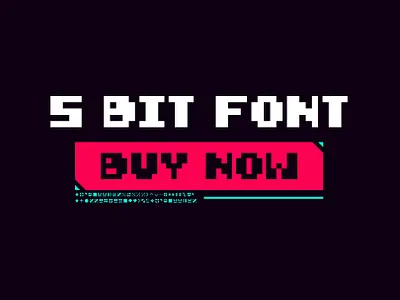 5 bit font design arcade creative market cyberpunk design font font family pixel pixelart retro