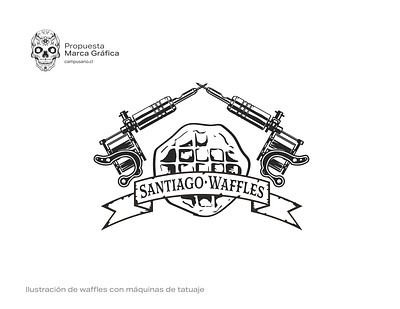 Santiago Waffle 2 brand identity branding illustration logo