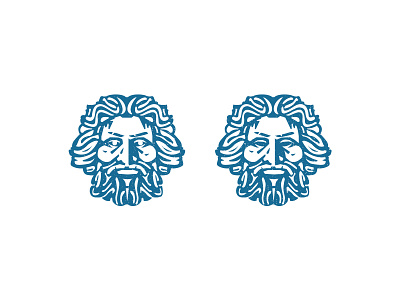 Odyssey head logo beard branding design greek hairstyle head icon illustration king logo vector