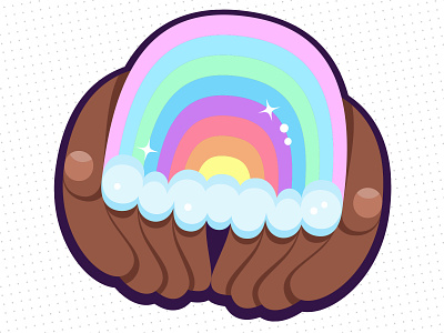 Figma — FigJam Sticker Set: Fabulous! arc en ciel gay hand hands holding illustration lgbt lgbtq pride queer rainbow