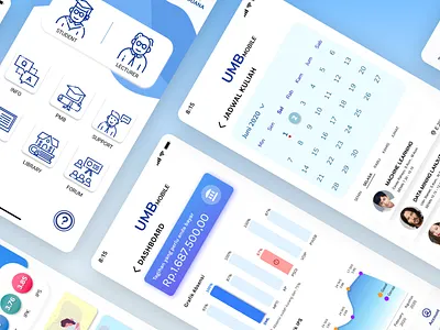 UMB Mobile Redesigned - 1 app branding clean up design education app flat mobile app design preview screen redesign ui ui ux design ux