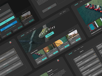 Kickin - Futsal Booking App UI app design illustration landing ui uidesign web web design webdesign