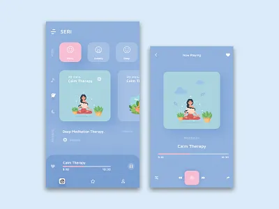 seri meditation app trend ui ui ux uidesign uiresearch ux uxui uxuidesign