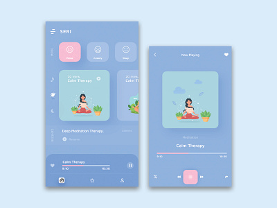 seri meditation app trend ui ui ux uidesign uiresearch ux uxui uxuidesign