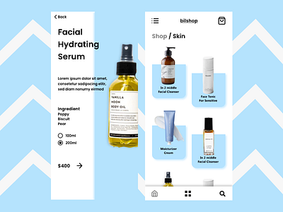 bilshop app design flat idnakhwat skincare studying thyratiara ui ux