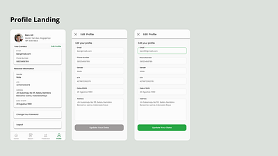 Profile Landing Lapor Tani's App form design mobile app mobile app design mobile ui profile page ui design