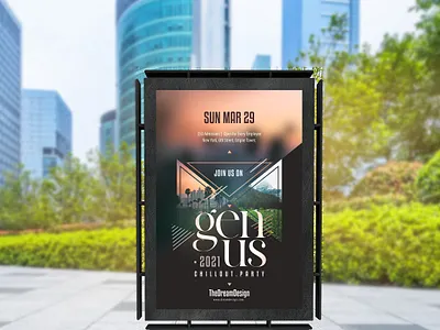 GENUS Event Poster Design birtday flyer creative design inspiration event flyer event poster freepiker.com party flyer party poster