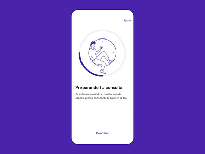 Waiting room - Sofía animation app clean design digital gif health illustration illustration animation insurance interface minimal mobile transition ui ui animation ux