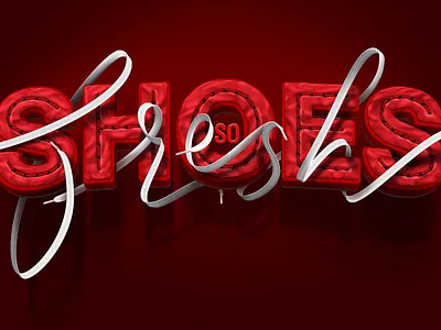 Interlaced 3D lettering - Illustrator and Photoshop 3d design drawing illustration lettering photoshop texture type typography vector