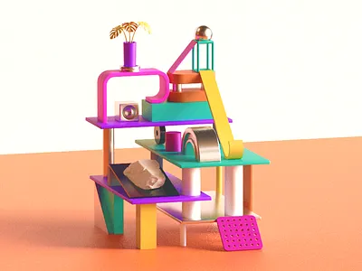 Isometric Abstract 3d abstract animation app color design icon illustration isometric logo motion motion graphic redshift