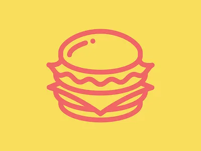 Day 6 - Burger - 100 Icons Daily 100days burger design food icon illustration leeayr logo minimal vector
