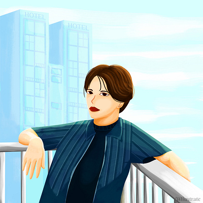 Shorthair Girl cartoon illustration girl character girl illustration gouache illustration photoshop portrait